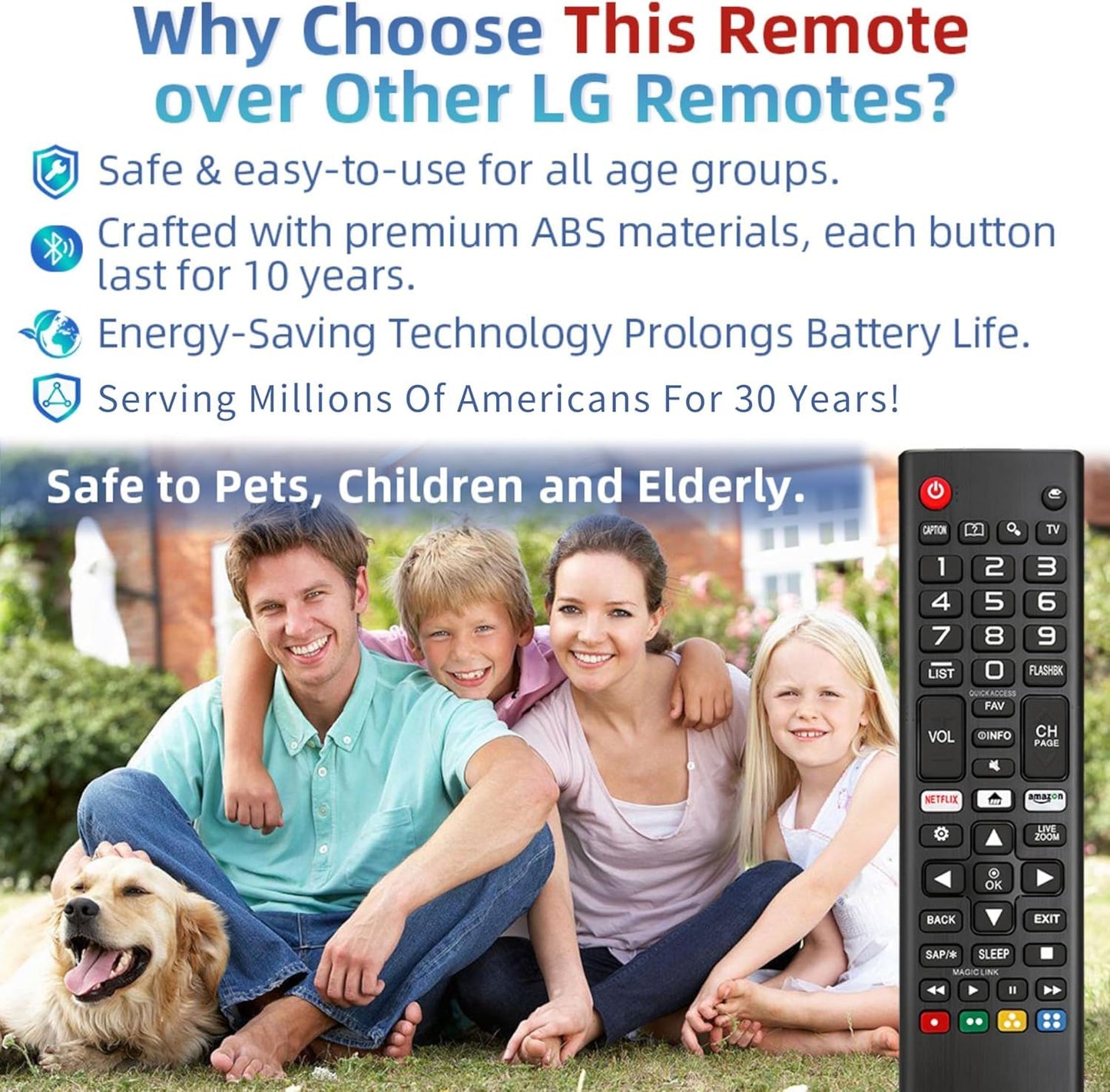 LG TV Remote Control for TV Replacement | Universal Remote Control for TV L G Replacement Works with All L G Smart TVs (LCD, LED, OLED, UHD, 4K) LG Remote 308 – Universal TV Remote