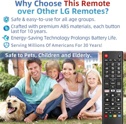 LG TV Remote Control for TV Replacement | Universal Remote Control for TV L G Replacement Works with All L G Smart TVs (LCD, LED, OLED, UHD, 4K) LG Remote 308 – Universal TV Remote