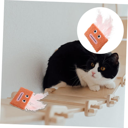 Toddmomy Cute Catnip Toy for Chewing Interactive Cat Plaything Crinkle Jelly Lip Cartoon Design for Indoor Kittens Engaging Cat Activity and Natural Instinct Encouragement