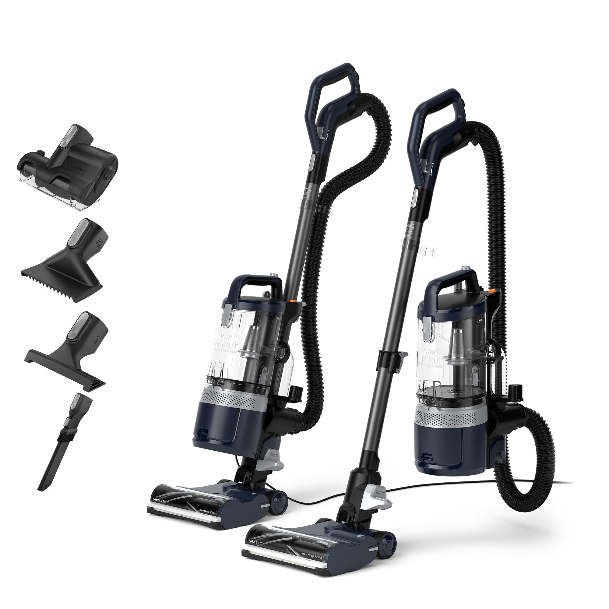 Vax LiftOut Multi Pet-Design Corded Upright Bagless Vacuum Cleaner, Lightweight, Handheld Tool Attachments for Pet Hair, Car, Upholstery, Bed, Home cleaning, 600W, 6.63kg, Blue/Graphite, CDUP-LOPA