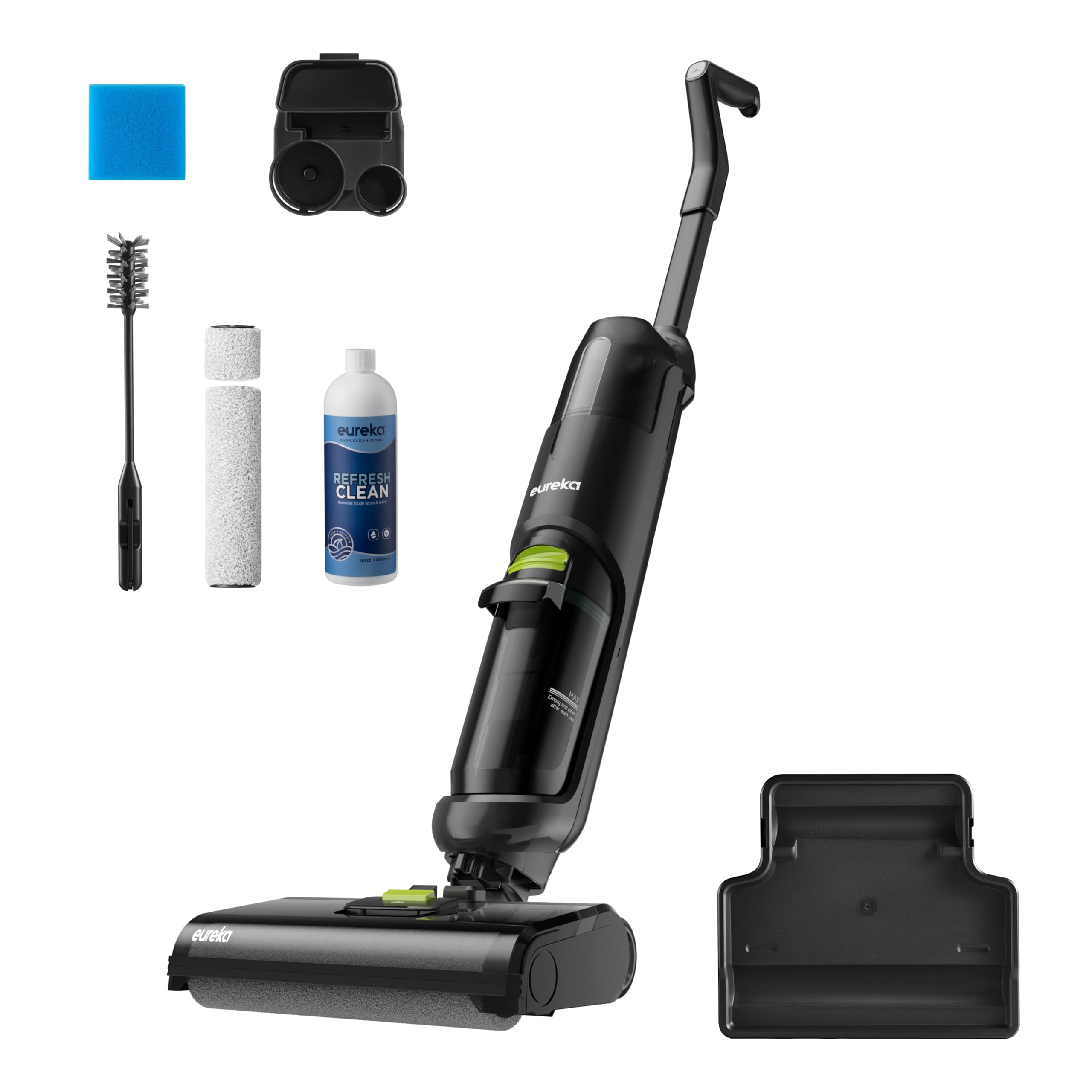 Eureka NEW400 Wet and Dry Vacuum Cleaner Cordless Electric Mop Vacuum Cleaners Hard Floor Cleaner Machines Self-Cleaning, 30 Min Runtime, Lightweight, One-Step Cleaning for Sticky Messes