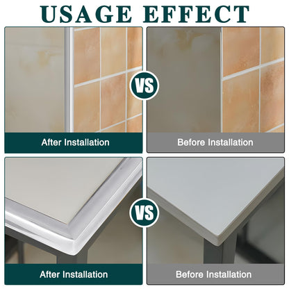 10 Ft/ 3 M Flexible Molding Trim, Self-Adhesive Peel and Stick Caulk Strip for Ceilings and Corners, Coving for Ceilings, Tile Edging Trim, Wall Trim for Living Room, Bedroom, Kitchen (Silver)