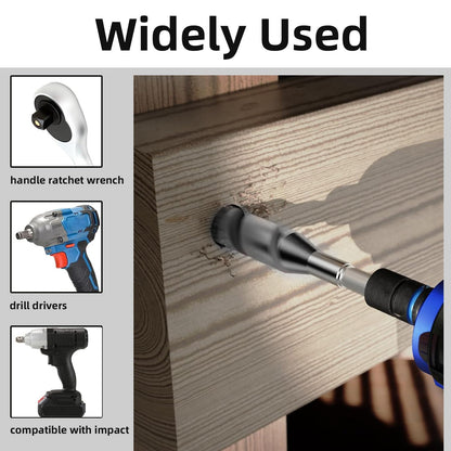 Gerywolf 3 pcs Impact Driver Bit Adapter Set, 1/2, 3/8, and 1/4" Female Drive to 1/4" Hex Socket Adapters, Impact Wrench Adapter for Ratchet Wrench Drives, Impact Bit Chuck, Quick-Change Chuck
