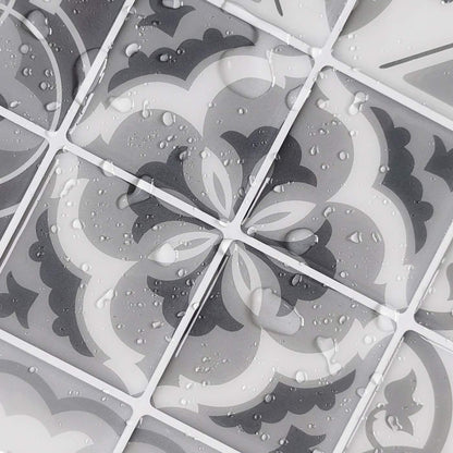 Art3d 10-Sheet Peel and Stick Backsplash Tile Stickers, Gray Talavera Mexican Tiles