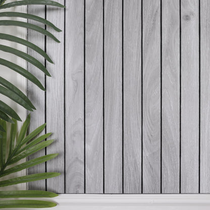 1 Pcs 40x300cm 3D Wood Effect Vinyl Self Adhesive Peel and Stick Wallpaper Wood Panels for Walls Ceiling Waterproof PVC Wall Panelling for Bedroom Living Room Kitchen Furniture Decor