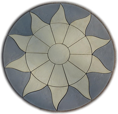 1.8m Aztec Sun Circle Paving Stones Garden Patio Feature Decor Landscaping Building Materials Decorative Stones Concrete Slabs (Delivery Exceptions)