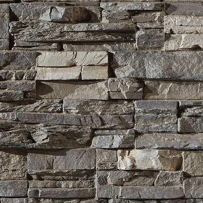 AZ Faux High Density Polyurethane Faux Stone Wall Cladding for Indoor Outdoor Decoration Stacked Stone Cladding Sedona 8" L x 8" H Pattern Size Warm Pewter