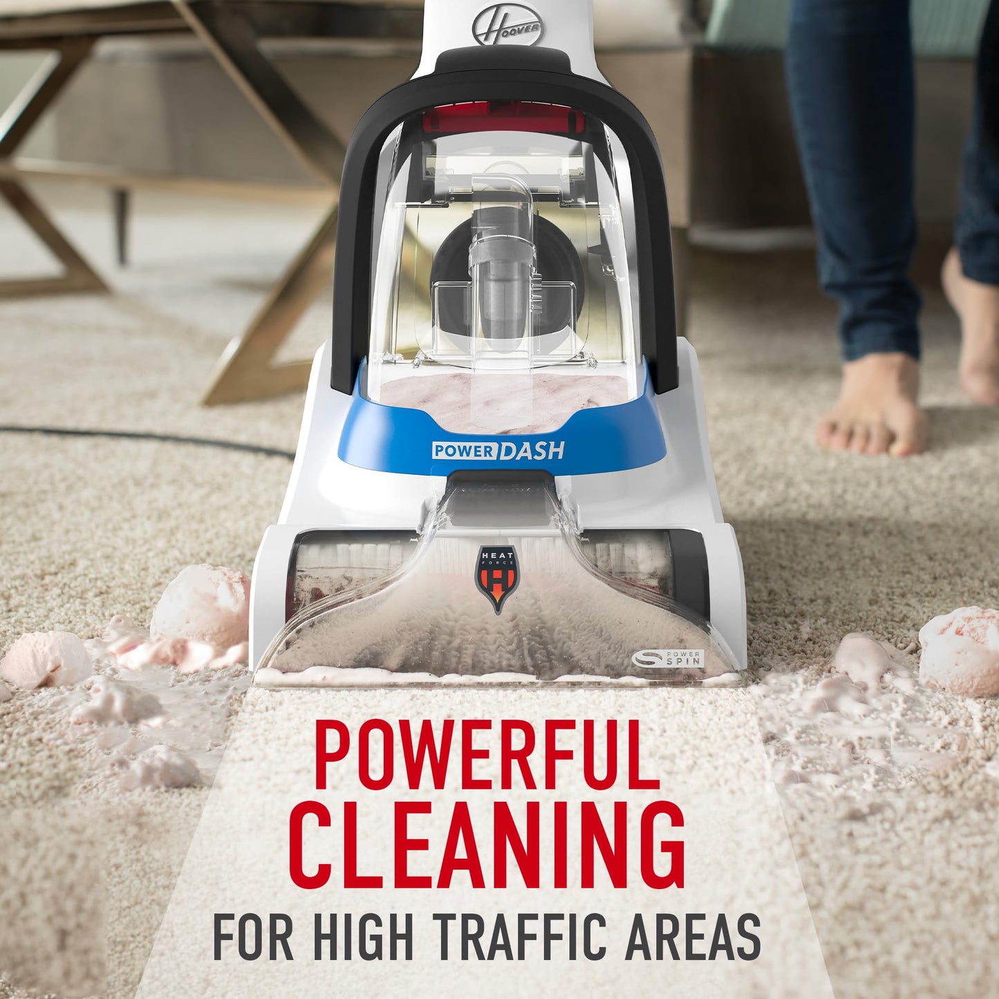 Hoover PowerDash Pet Compact Carpet Cleaner Machine, Lightweight Carpet Shampooer Machine, Pair with a Hoover Cleaner Solution for a Bright, Refreshed Home