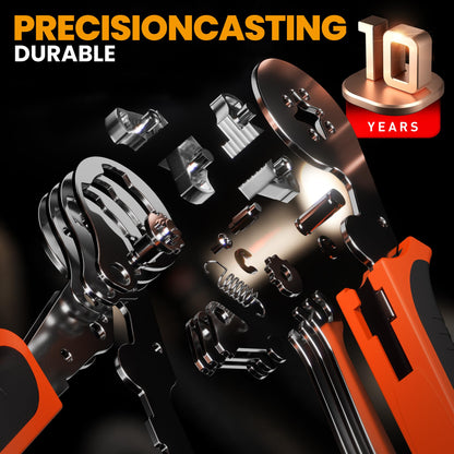 SOMELINE Crimping Tools Set with 9 Types of Uninsulated Ferrules - Ferrule Pliers 0.25-10mm²(AWG 24-8) I Electricians Tools, Crimper, Crimping Pliers, Wire Crimping Tool, Crimping Tool