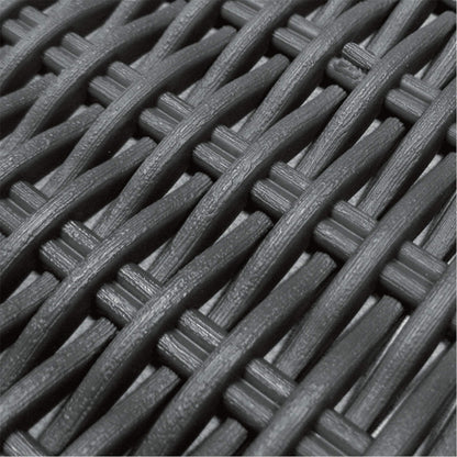 Keter California Double 2 Seater 83% recycled Outdoor Garden Furniture Chaise Lounge Set - Graphite with Grey Cushions Fade Free | All Weather Resistant | Easy Clean | Zero Maintenance