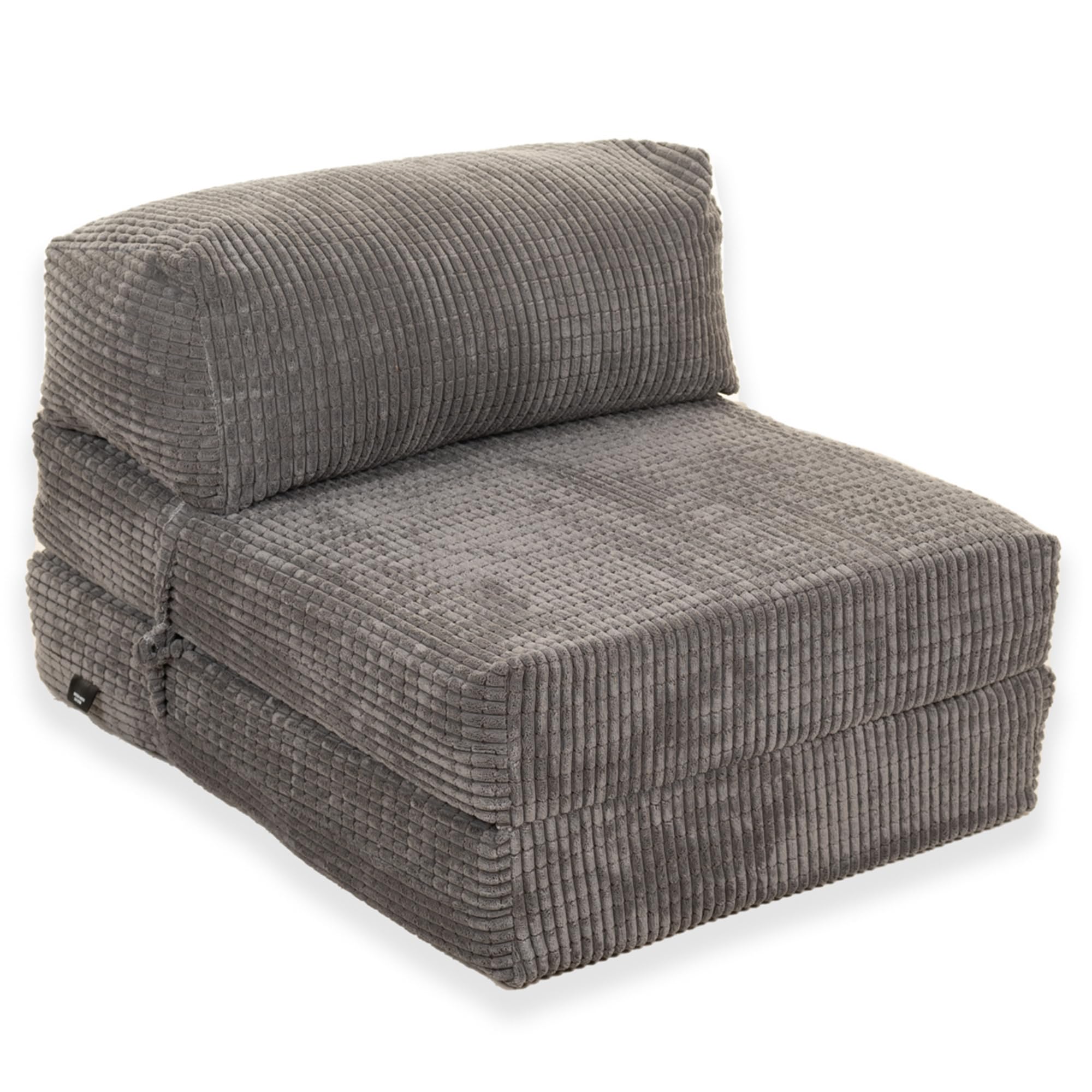 Gilda Jazz Chair Bed Fold Out Futon Single chairbed Mattress Corduroy GREY