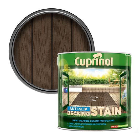 Cuprinol 5092617 2.5L anti slip Decking Stain Boston Teak