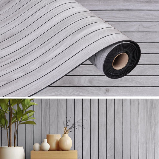 1 Pcs 40x300cm 3D Wood Effect Vinyl Self Adhesive Peel and Stick Wallpaper Wood Panels for Walls Ceiling Waterproof PVC Wall Panelling for Bedroom Living Room Kitchen Furniture Decor