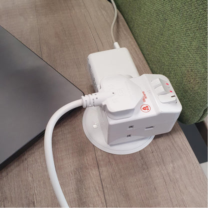 Masterplug Three Socket Surge Protected Adaptor with Individual Switches