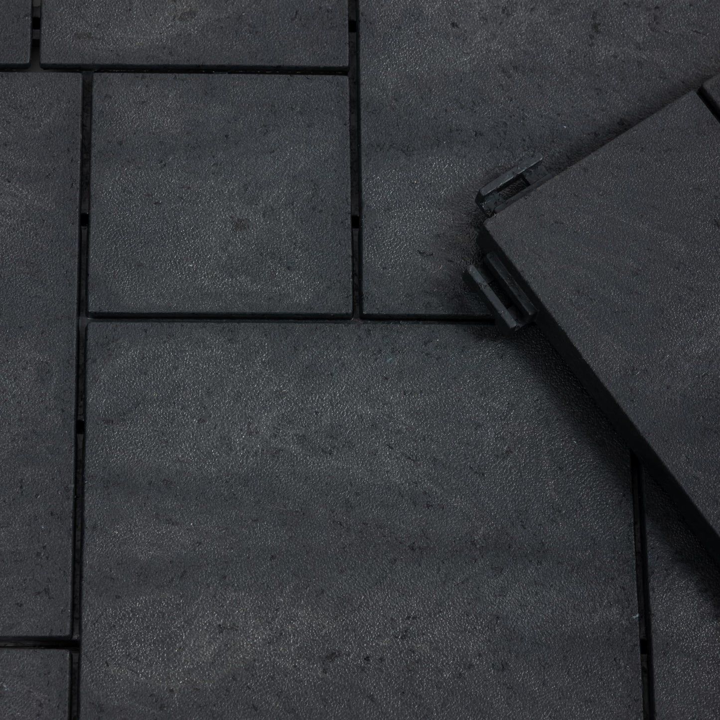 10 Pack Garden Composite Interlocking Decking Tiles Recycled Material 30 x 30cm