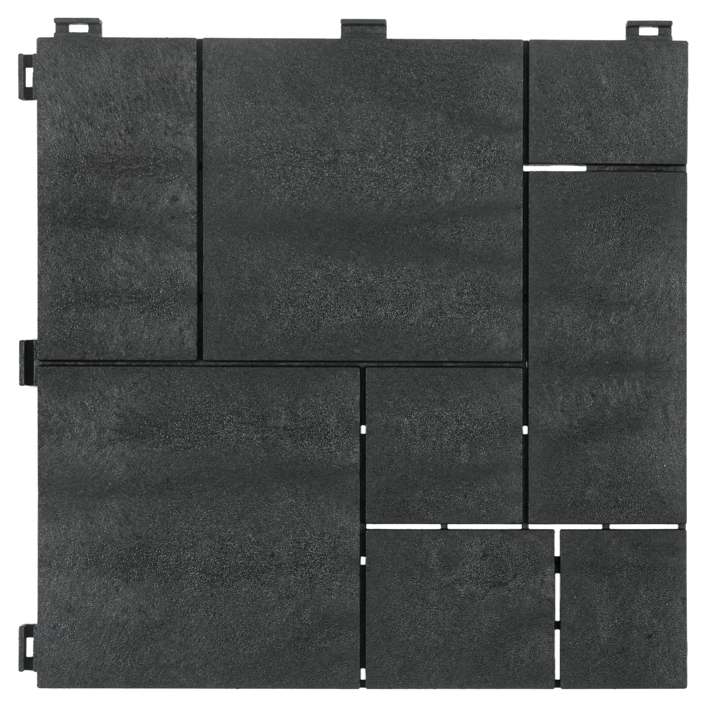 10 Pack Garden Composite Interlocking Decking Tiles Recycled Material 30 x 30cm