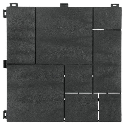 10 Pack Garden Composite Interlocking Decking Tiles Recycled Material 30 x 30cm